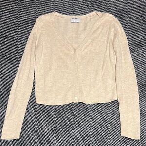 Old Navy Tan Cream Long Sleeve Cardigan